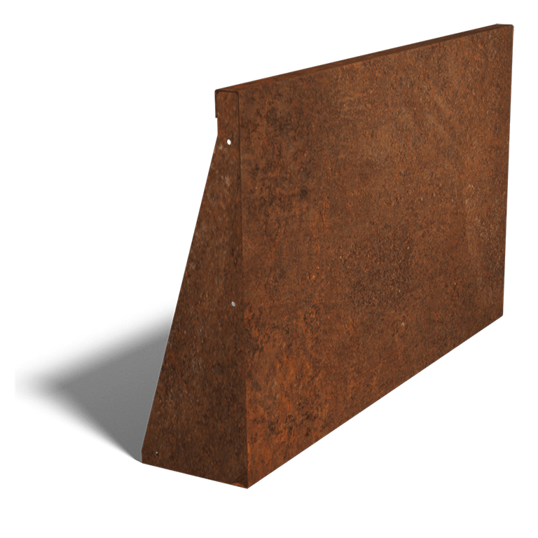 Muro de contención de acero corten recto 100 cm (altura 60 cm)