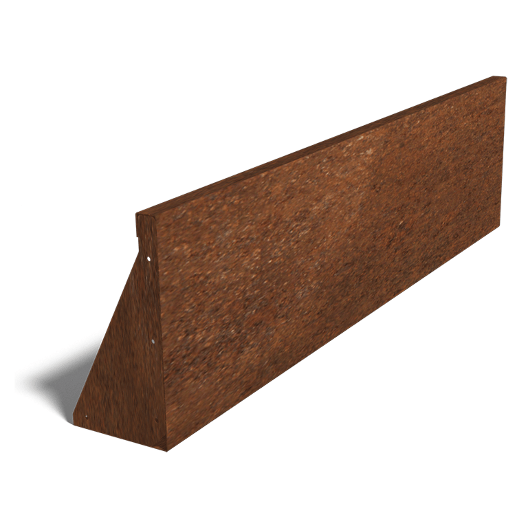 Muro de contención de acero corten recto 100 cm (altura 40 cm)