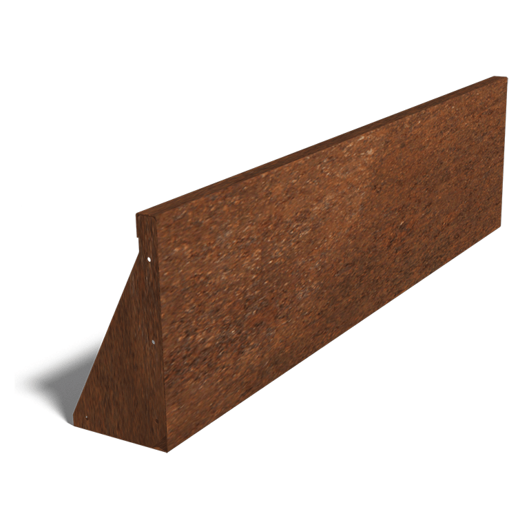 Muro de contención de acero corten recto 150 cm (altura 40 cm)