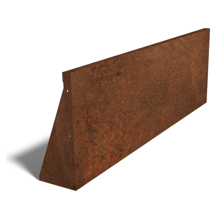 Muro de contención de acero corten recto 150 cm (altura 50 cm)