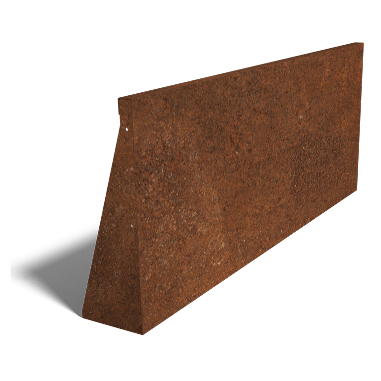 Muro de contención de acero corten recto 1500mm (altura 600mm)