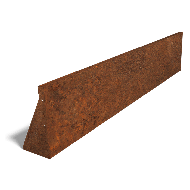 Muro de contención de acero corten recto 200 cm (altura 40 cm)
