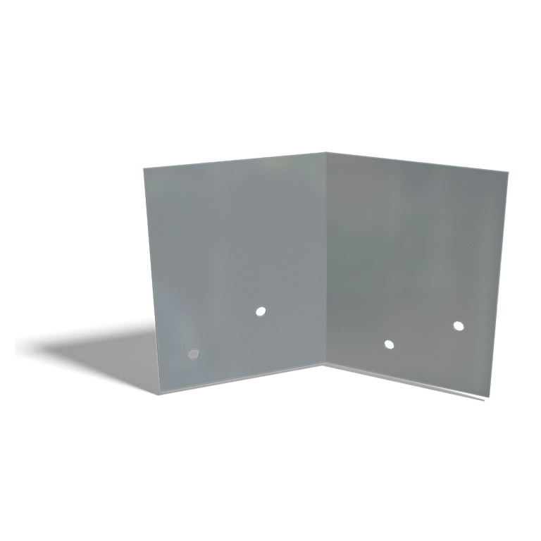 Placa de acoplamiento de acero galvanizado 45º pequeña