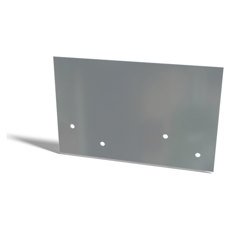 Placa de acoplamiento de acero galvanizado recta baja 12 - 15 cm