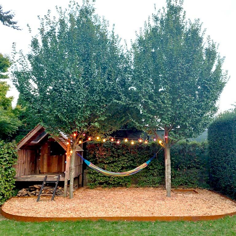 Bordura de acero corten recta 25 cm (longitud: 150 cm)