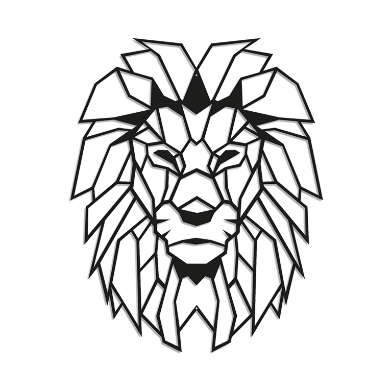 Decoración metálica de pared Lion 1.0