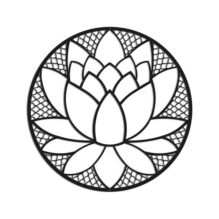 Decoración metálica de paredLotus Flower
