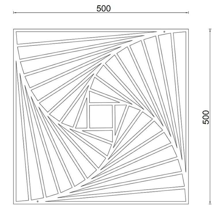 Decoración metálica de pared Geometric Pattern 3.0