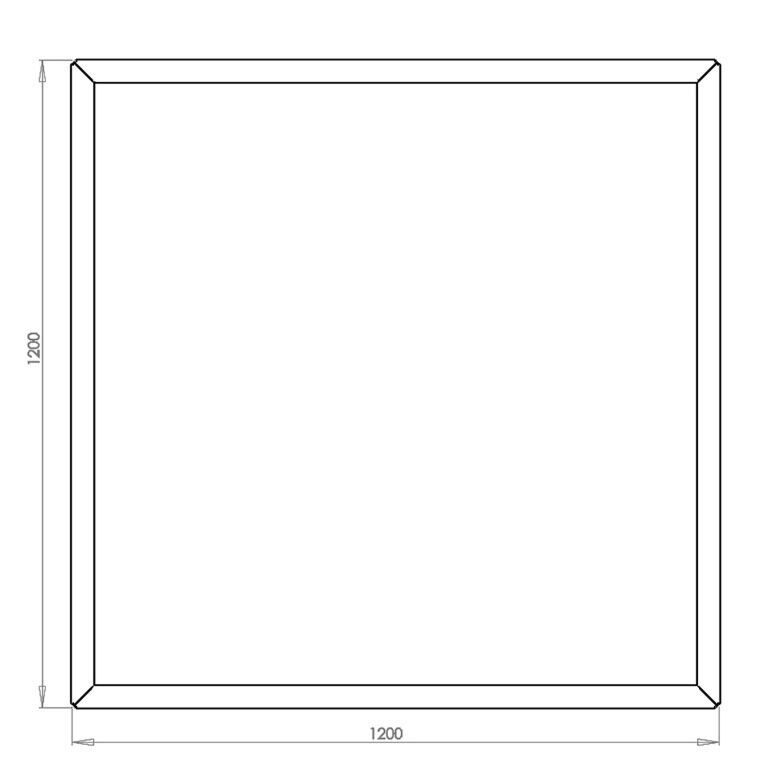 Jardinera de acero con tratamiento electrostático Miami 120 x 120 cm