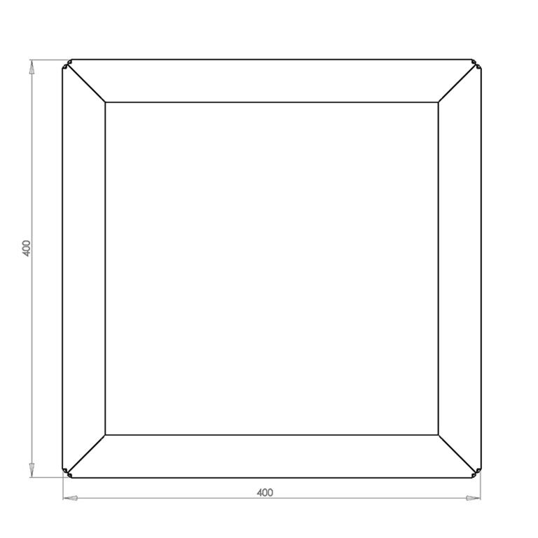 Jardinera de acero con tratamiento electrostático Miami 40 x 40 cm