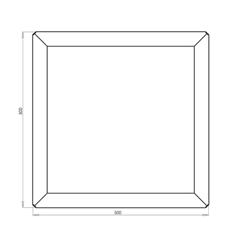 Jardinera de acero con tratamiento electrostático Miami 50 x 50 cm