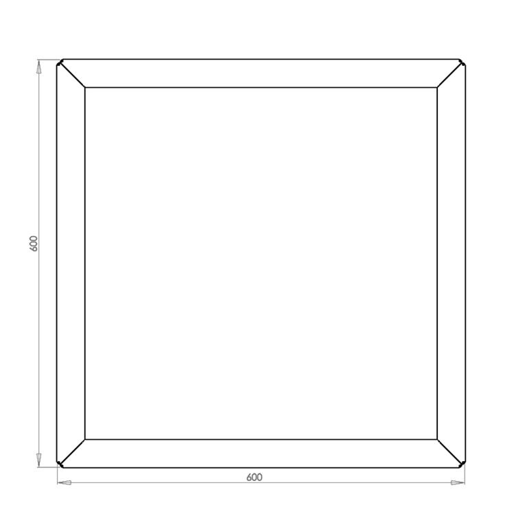 Jardinera de acero con tratamiento electrostático Miami 60 x 60 cm