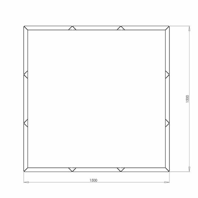 Jardinera de acero corten Miami xxl 150 x 150 cm