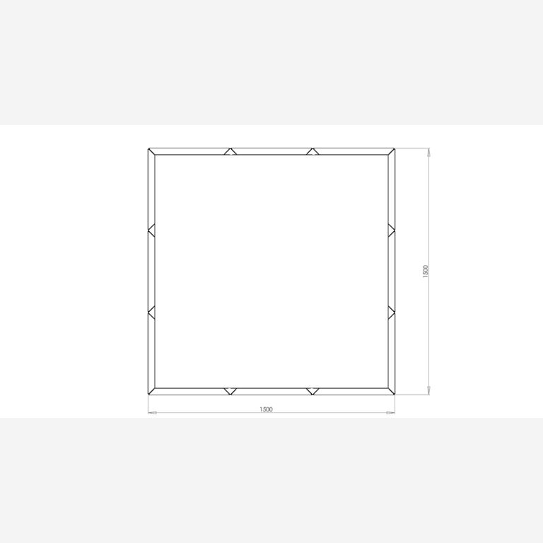 Jardinera de acero corten Miami xxl 1500x1500