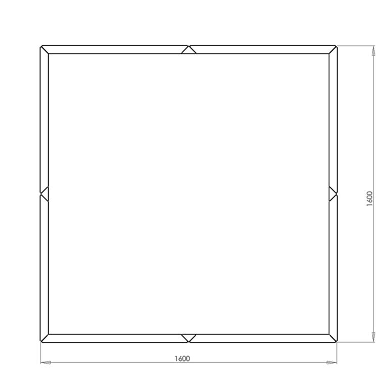 Jardinera de acero con tratamiento electrostático Miami xxl 160 x 160 cm