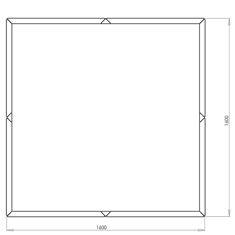 Jardinera de acero corten Miami xxl 160 x 160 cm