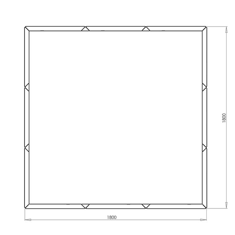 Jardinera de acero con tratamiento electrostático Miami xxl 180 x 180 cm