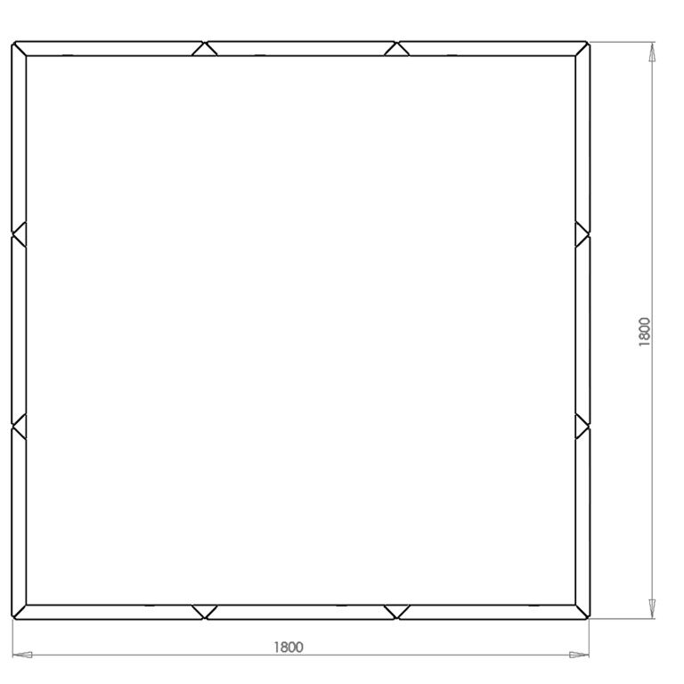 Jardinera de acero corten Miami xxl 180 x 180 cm