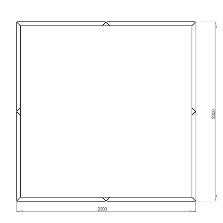 Jardinera de acero con tratamiento electrostático Miami xxl 200 x 200 cm