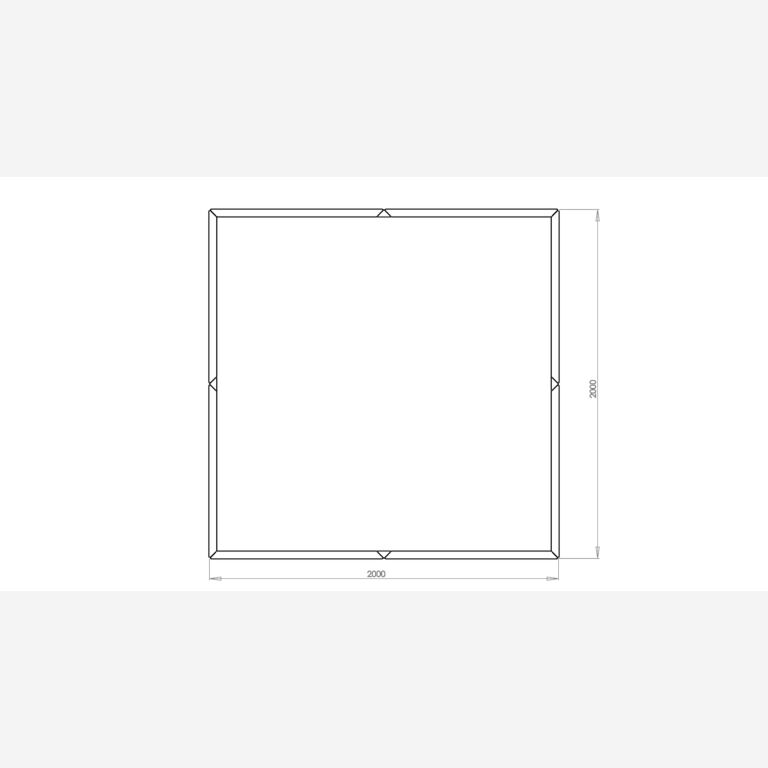 Jardinera de acero galvanizado Miami xxl 2000x2000
