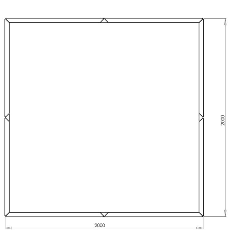 Jardinera de acero corten Miami xxl 200 x 200 cm