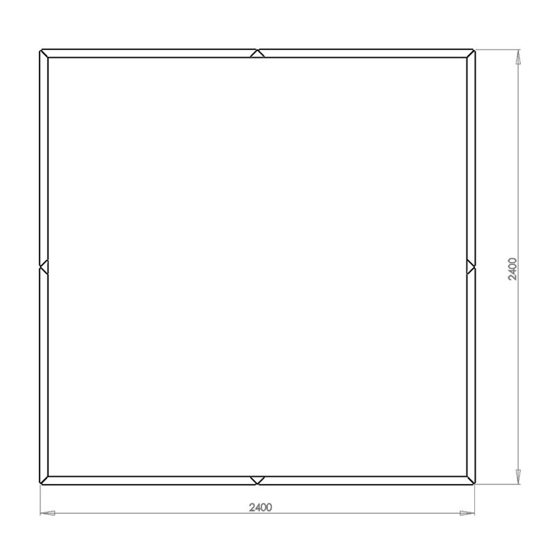 Jardinera de acero con tratamiento electrostático Miami xxl 240 x 240 cm