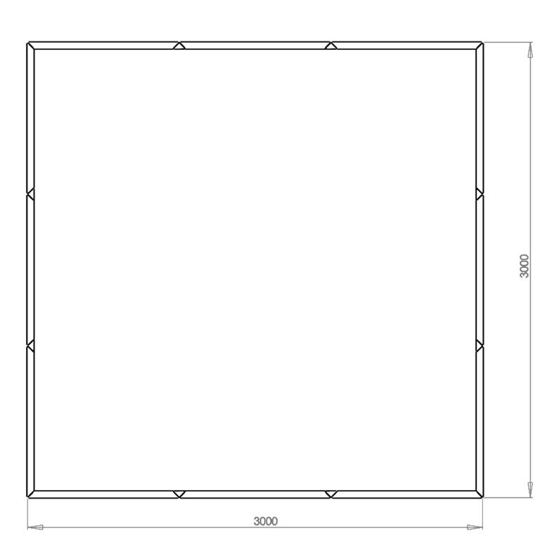 Jardinera de acero con tratamiento electrostático Miami xxl 300 x 300 cm