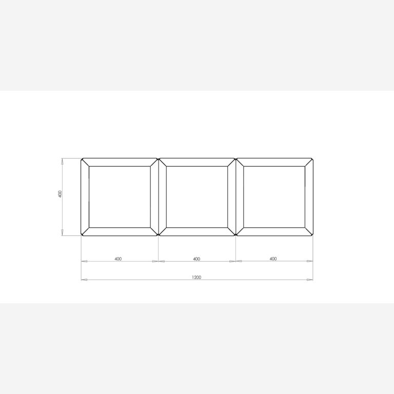 Jardinera de acero galvanizado Miami special III 400