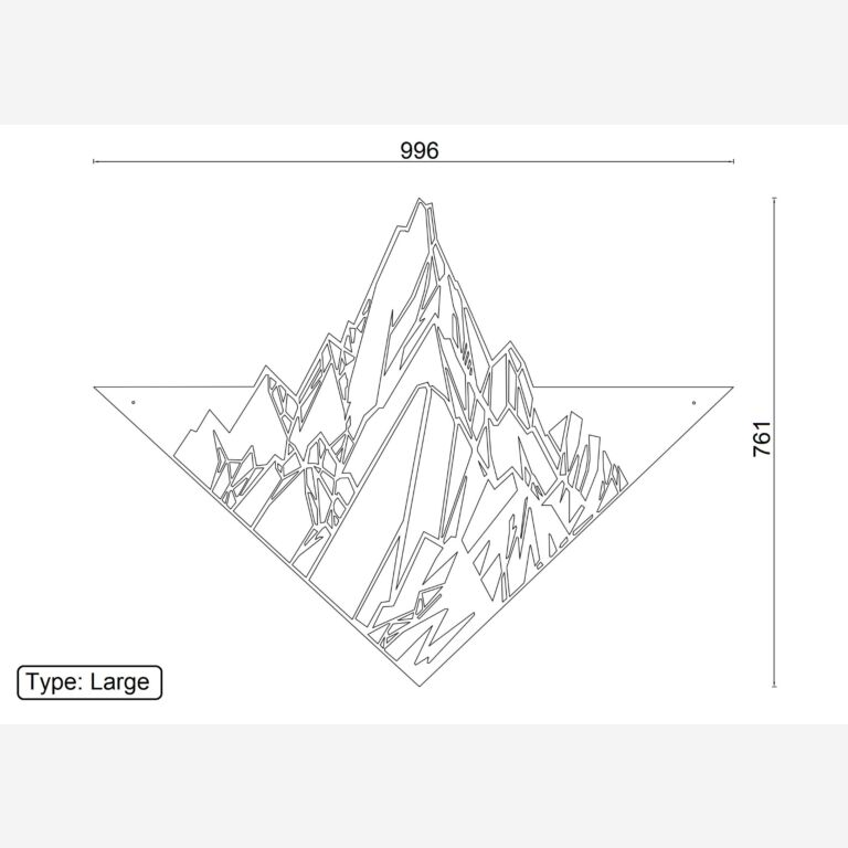 Decoración metálica de pared Montaña