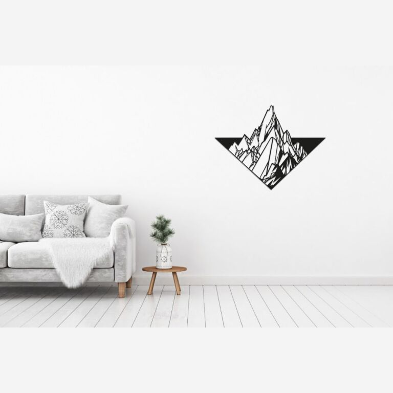 Decoración metálica de pared Montaña