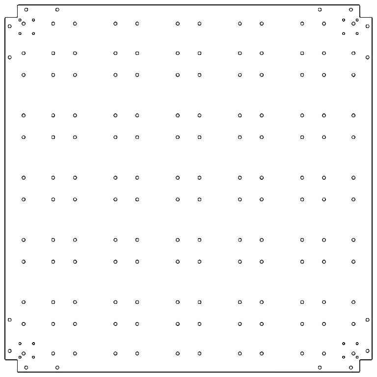 Placa inferior de acero galvanizado 120 x 120 cm
