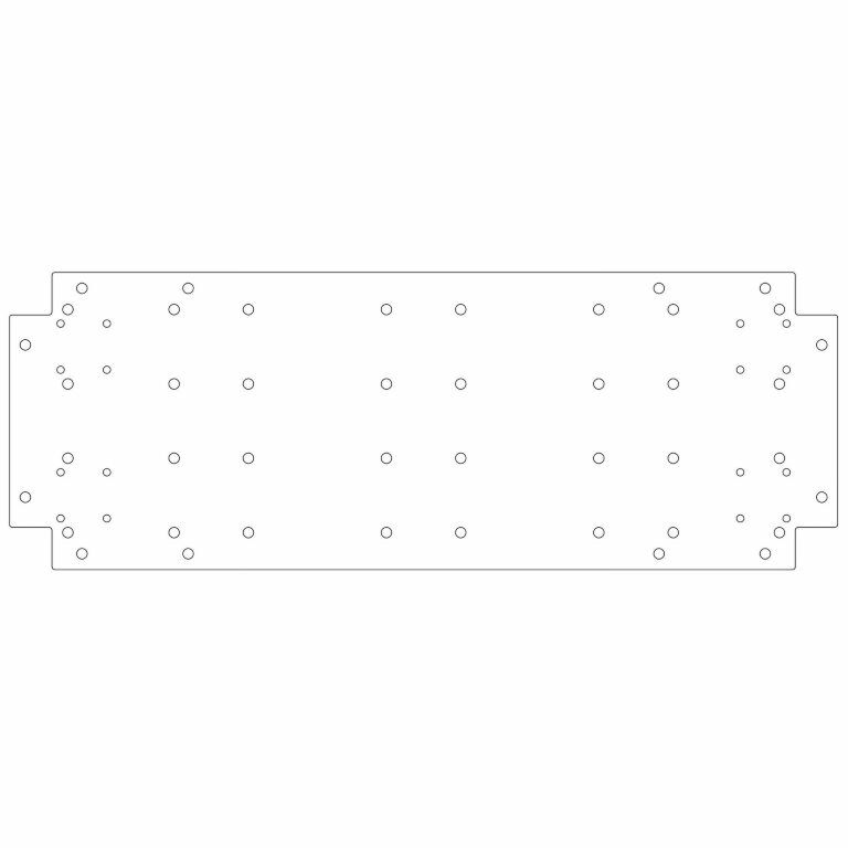Placa inferior de acero galvanizado 30 x 80 cm