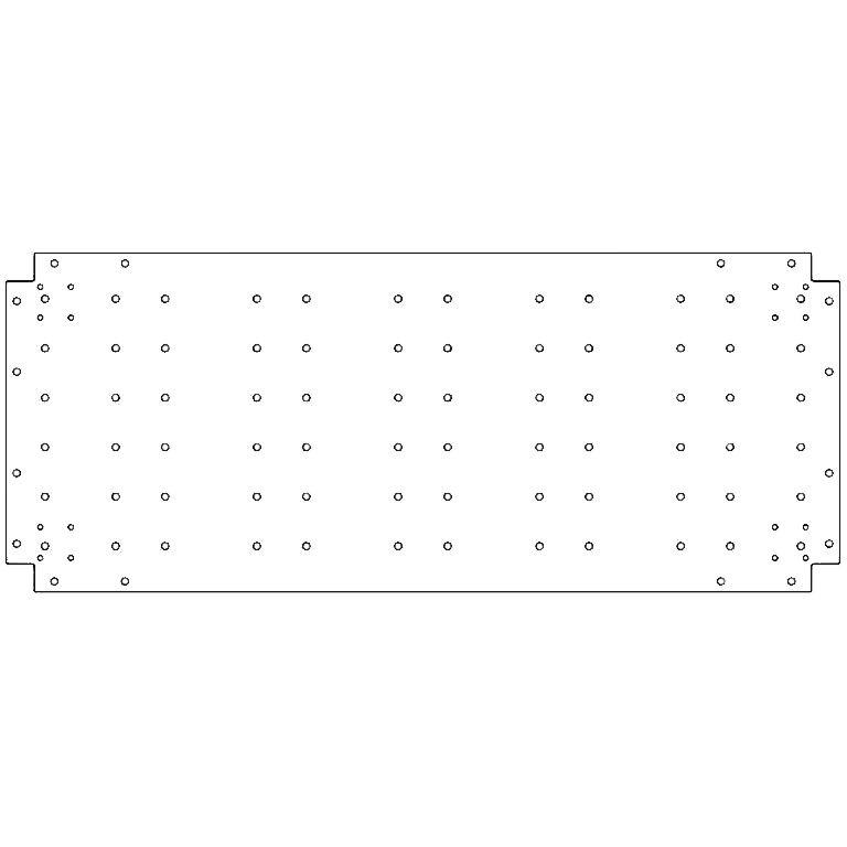 Placa inferior de acero galvanizado 50 x 120 cm