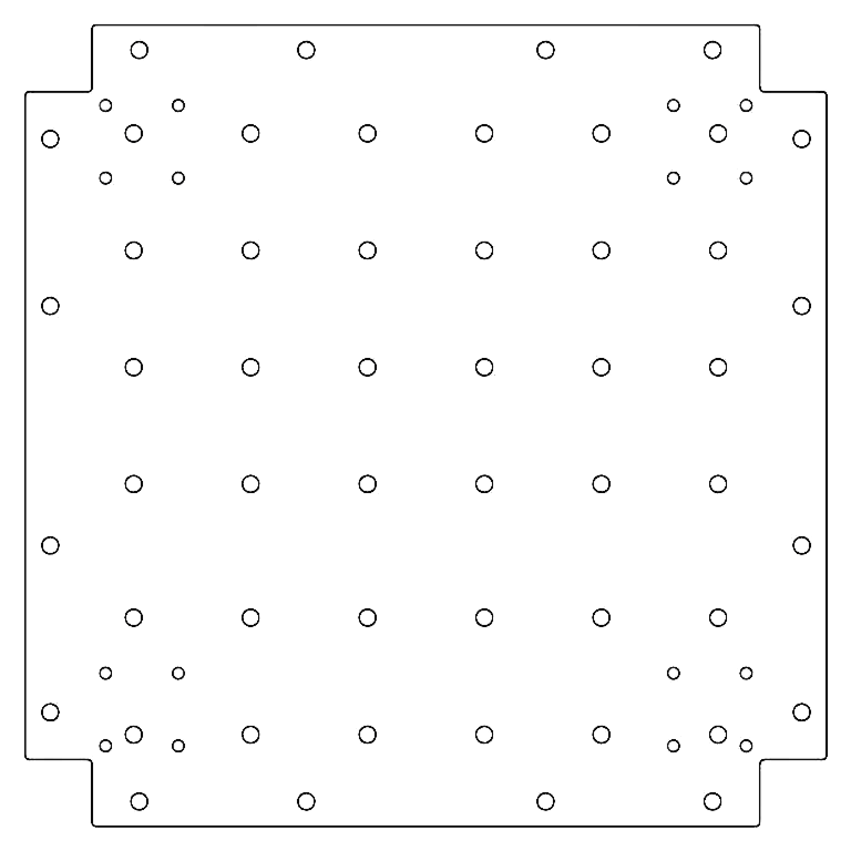 Placa inferior de acero galvanizado 50 x 50 cm
