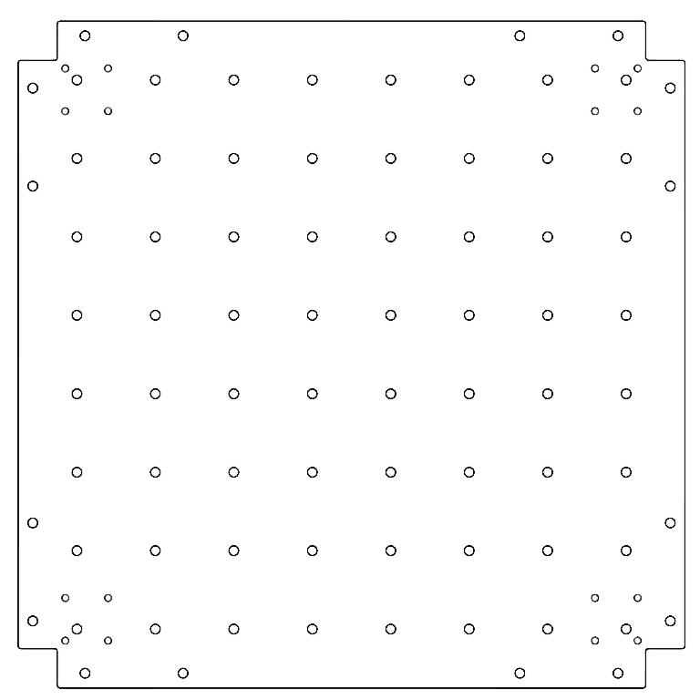 Placa inferior de acero galvanizado 70 x 70 cm