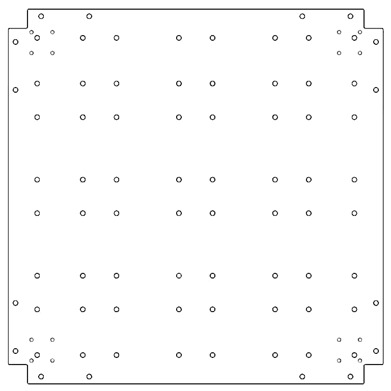 Placa inferior de acero galvanizado 80 x 80 cm