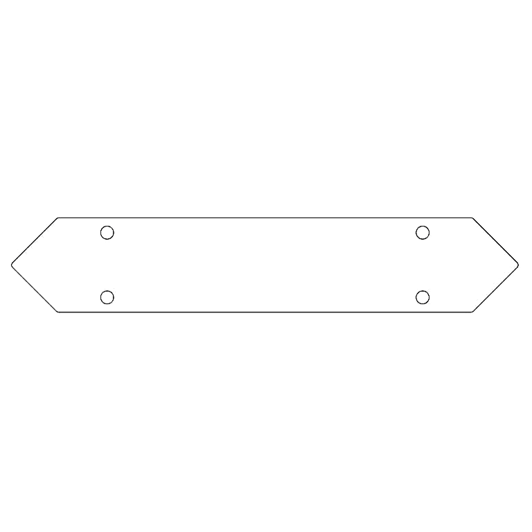 Conector de placa inferior de acero galvanizado de 40 cm