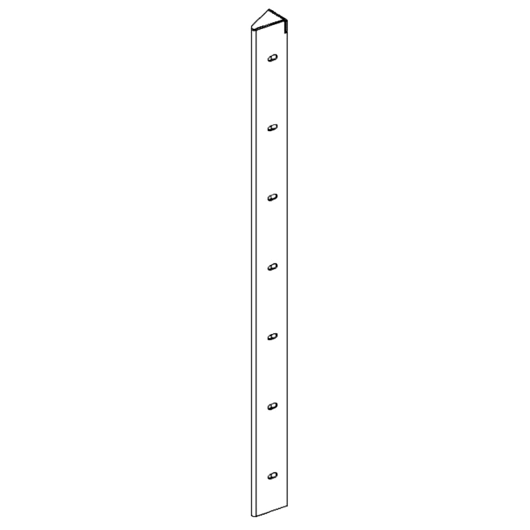 Cantonera de acero con recubrimiento de polvo 30° 70 cm