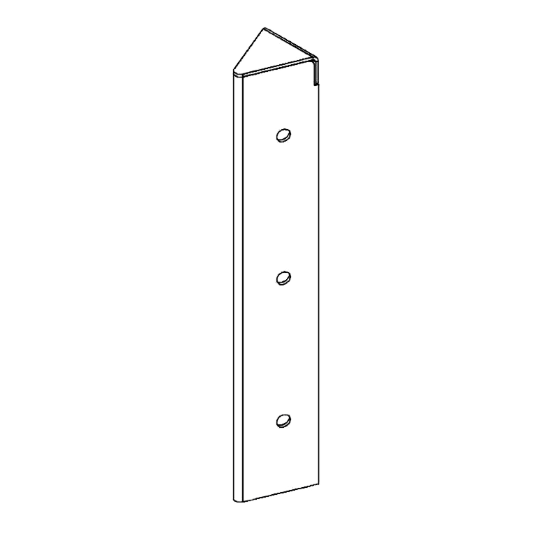 Cantonera de acero corten 45° 30 cm