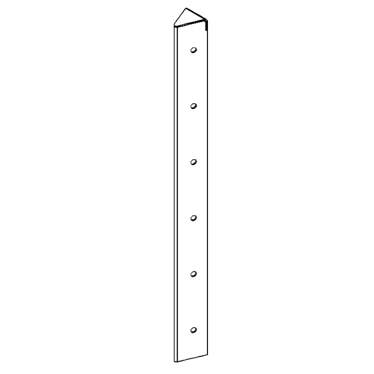 Cantonera de acero con recubrimiento de polvo 45° 60 cm