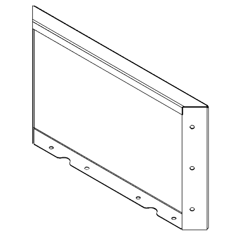 Panel de acero con recubrimiento en polvo 30 x 50 cm
