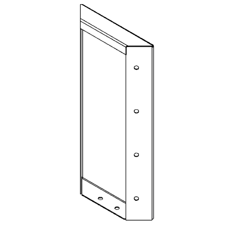 Panel de acero con recubrimiento en polvo 40 x 20 cm
