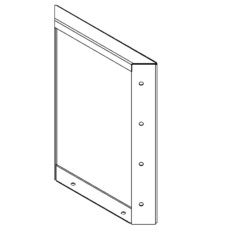 Panel de acero con recubrimiento en polvo 40 x 30 cm