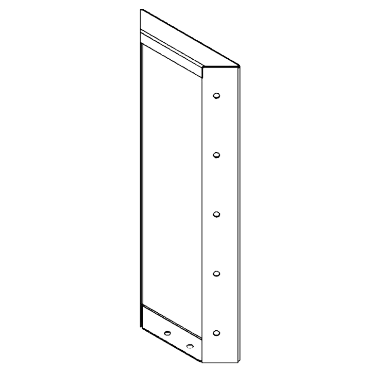 Panel de acero con recubrimiento en polvo 50 x 20 cm