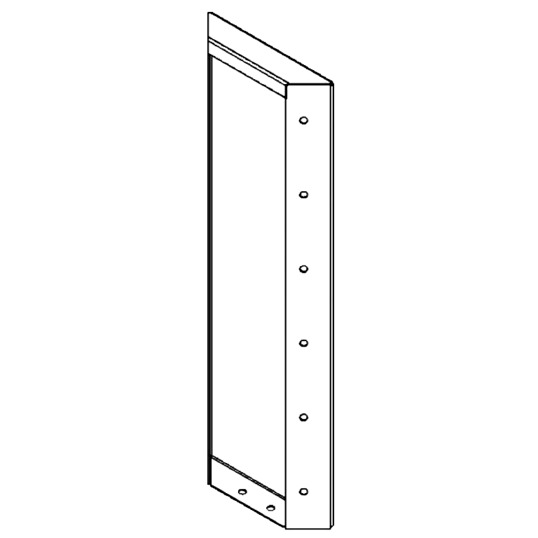 Panel de acero corten 60 x 20 cm