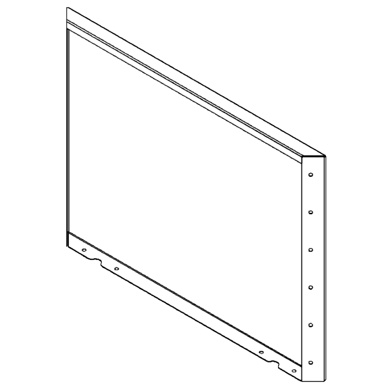 Panel de acero con recubrimiento en polvo 60 x 80 cm