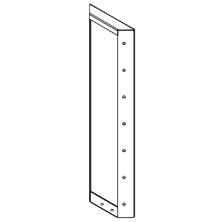 Panel de acero con recubrimiento en polvo 70 x 20 cm