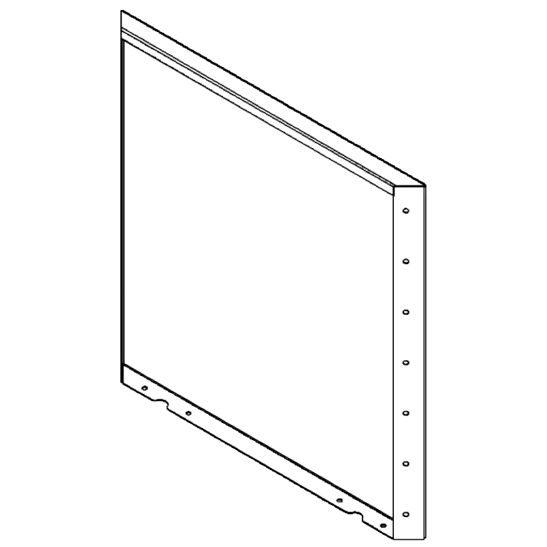Panel de acero con recubrimiento en polvo 70 x 70 cm