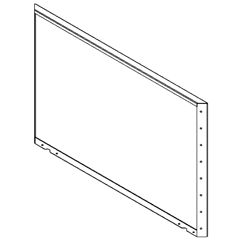 Panel de acero con recubrimiento en polvo 80 x 120 cm
