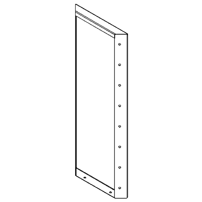 Panel de acero con recubrimiento en polvo 80 x 30 cm